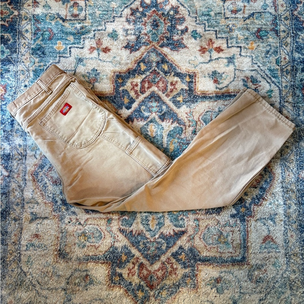 Dickies Beige DISTRESSED Workwear Pants Size 37